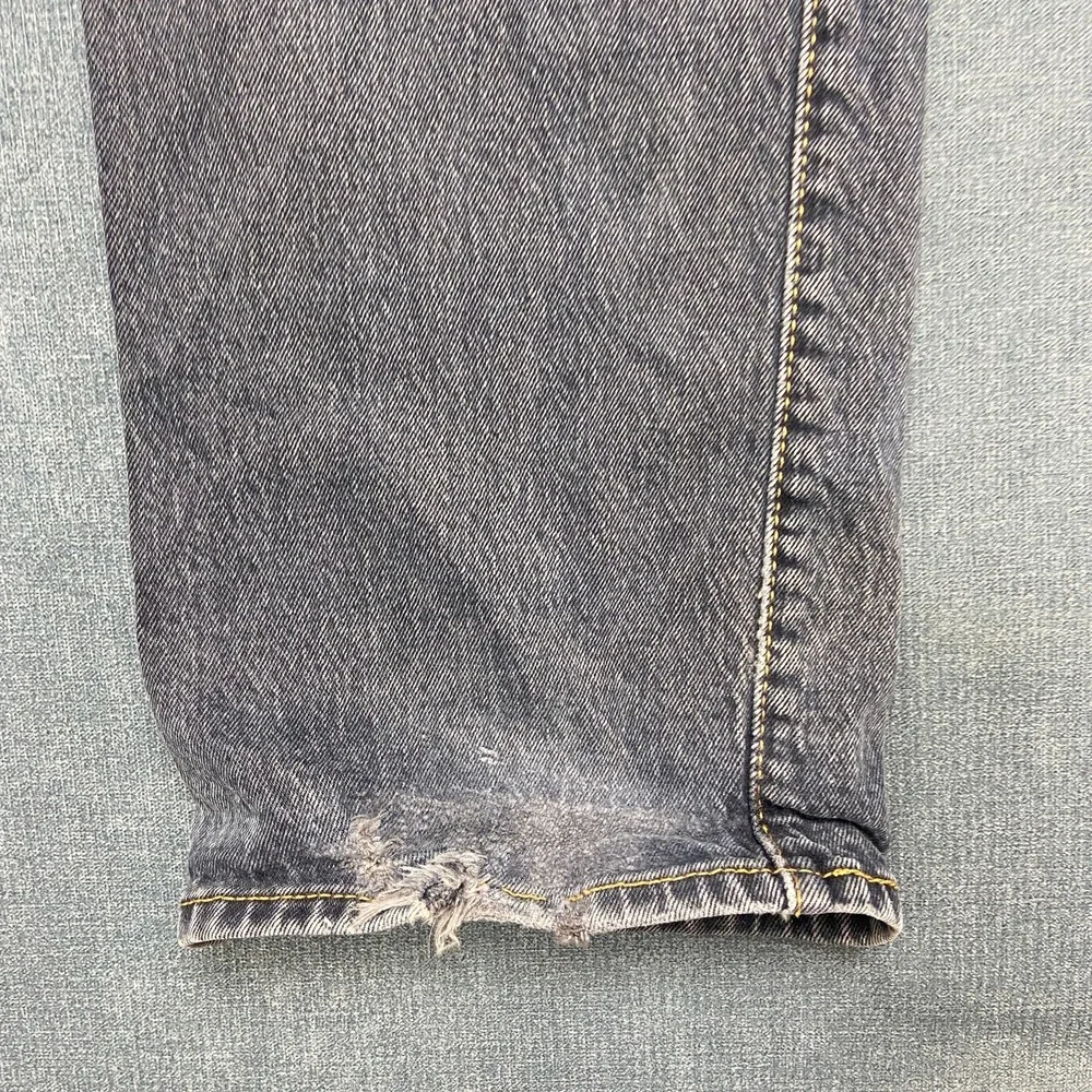 Levi's 501 Jeans Mens 38 Black Denim Straight Medium Wash High Rise Original Fit